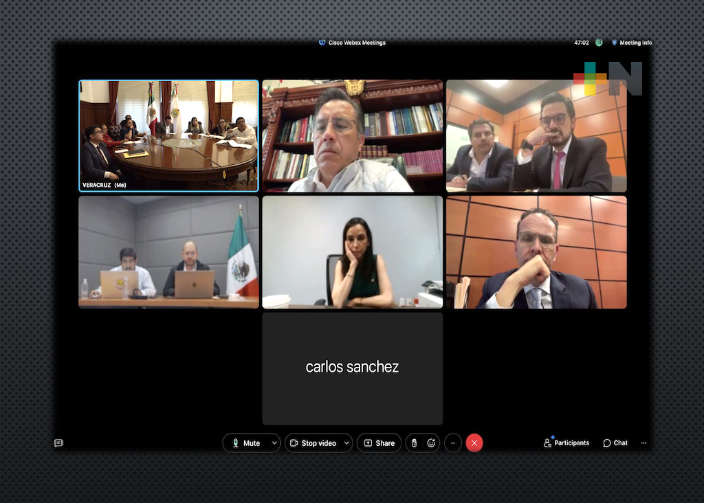 Cuitláhuac García sesiona de manera virtual con el titular del IMSS, Zoé Robledo