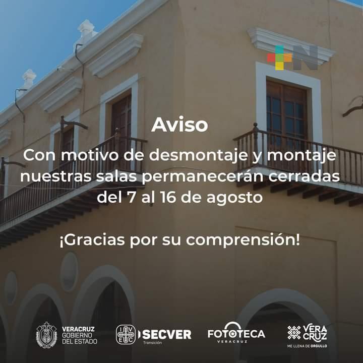 Cierra temporalmente Fototeca de Veracruz para montar exposición