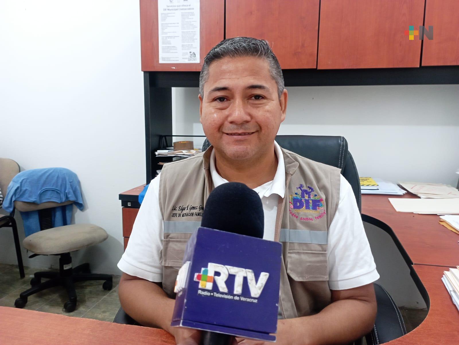 Divorcios y pensión alimenticia, temas más atendidos por DIF Coatza