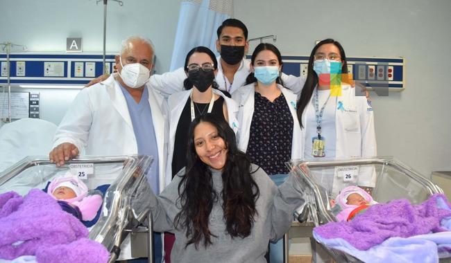 Hospital Nacional Homeopático atiende con éxito dos partos gemelares el mismo día