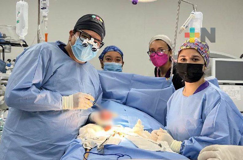 En Hospital Regional de Veracruz, retiran un tumor con éxito a recién nacida