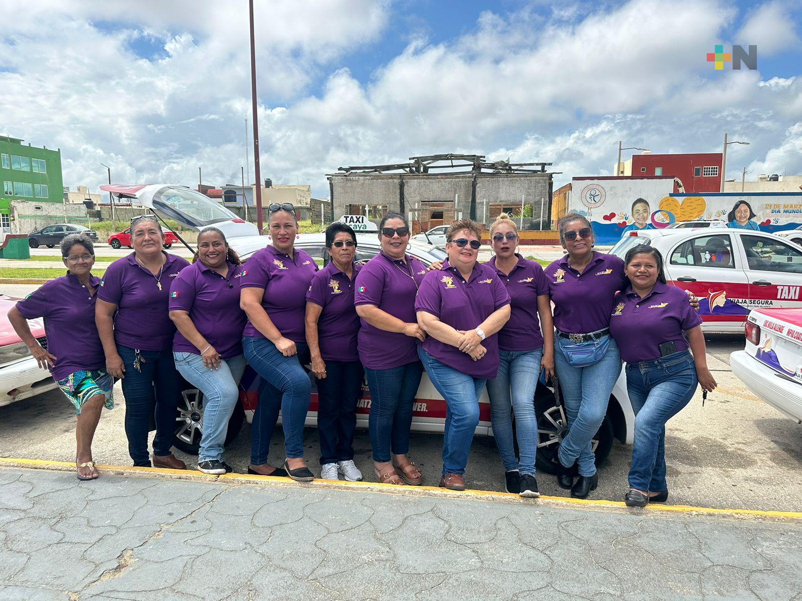 En Coatza, tiene 30 conductoras el programa «Taxis exclusivos para mujeres»