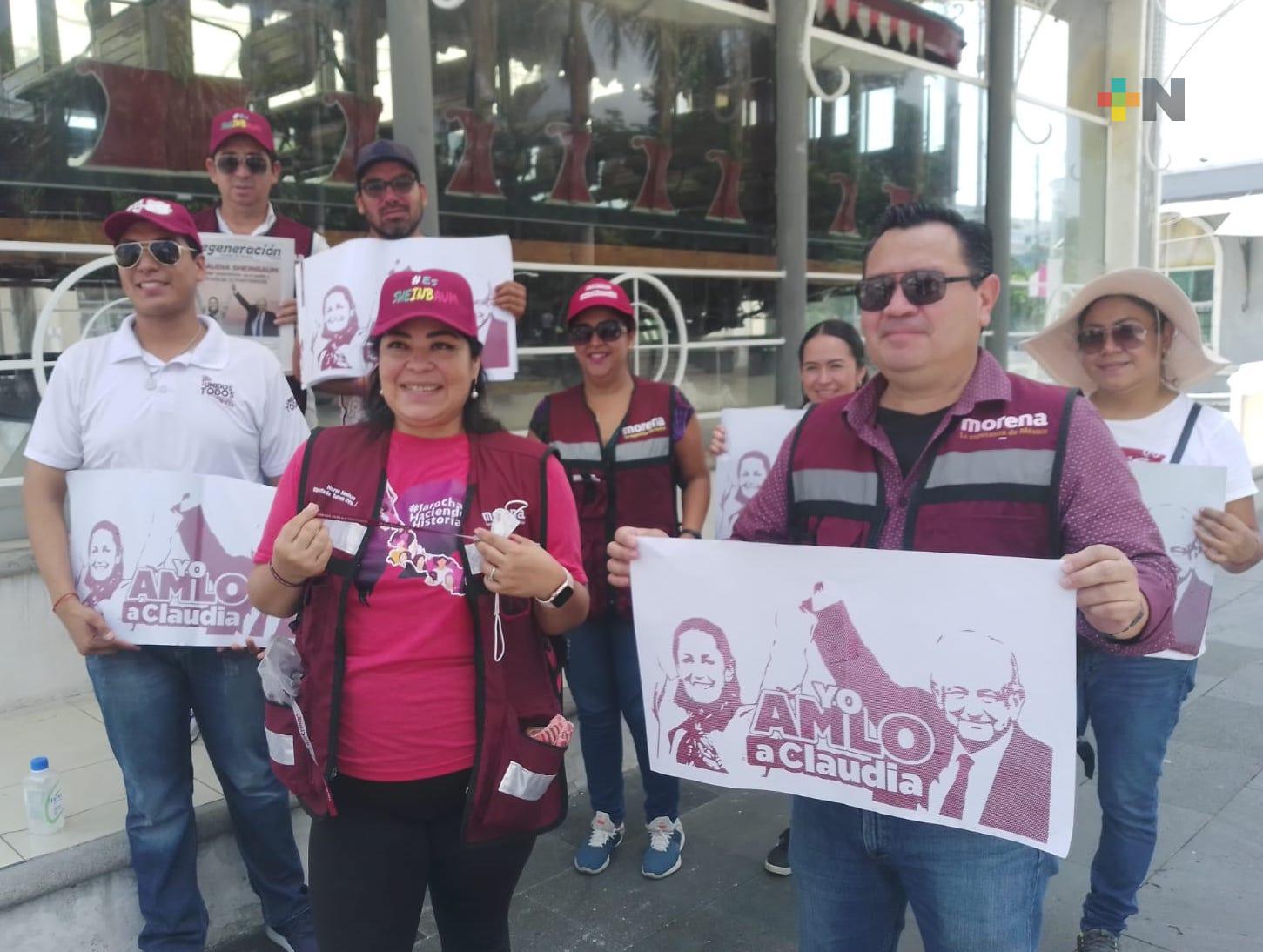 En el puerto, morenistas y ciudadanía realizan jornada de apoyo a Claudia Sheinbaum