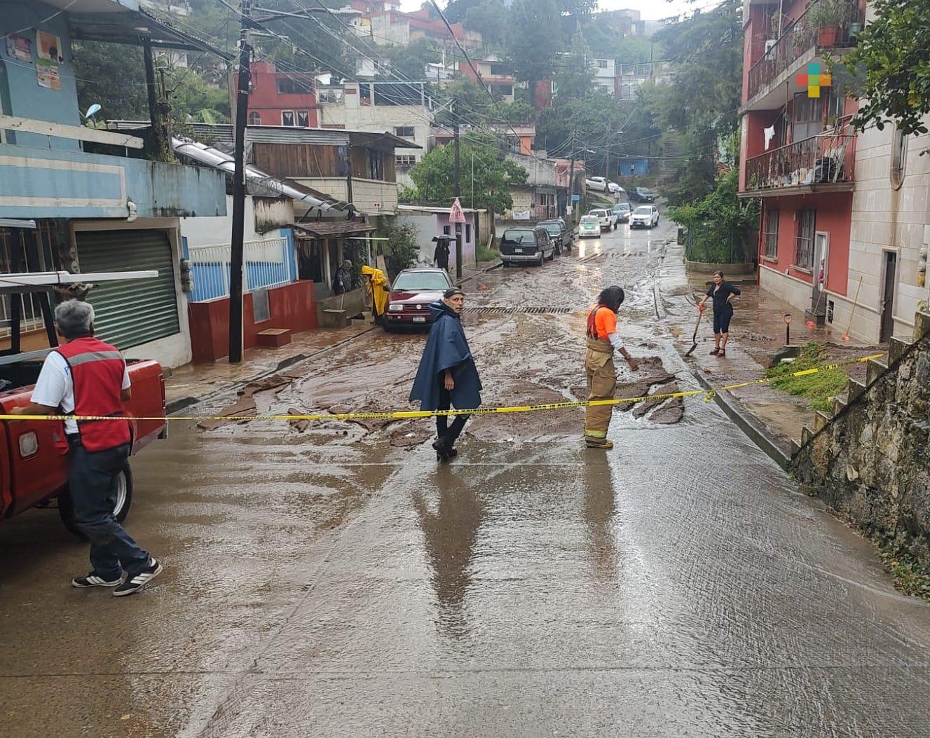 Reporta SPC diversos puntos inundados en Xalapa, por las lluvias