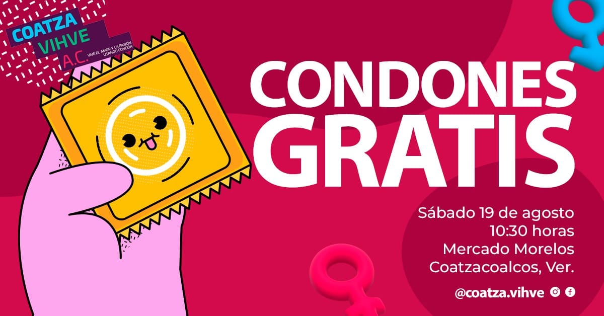 Campaña sobre sexualidad protegida en mercado Morelos de Coatzacoalcos