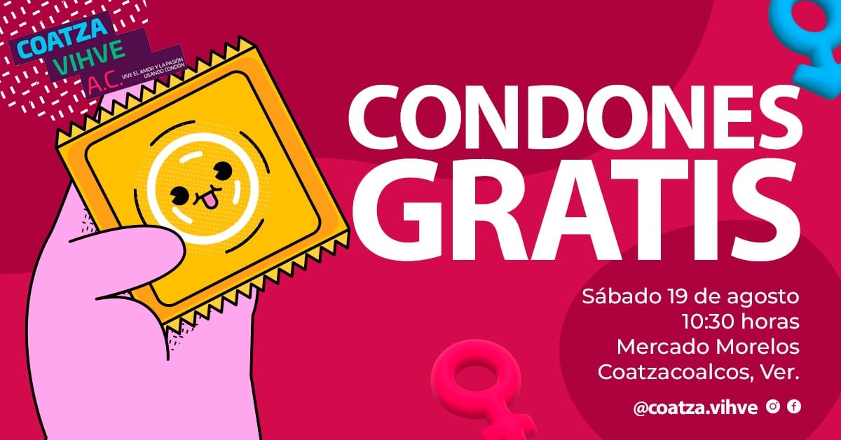 Campaña sobre sexualidad protegida en mercado Morelos de Coatzacoalcos