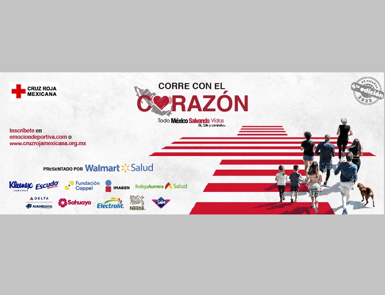 Cruz Roja invita a participar a la carrera “Todo México salvando vidas, corre con el corazón”