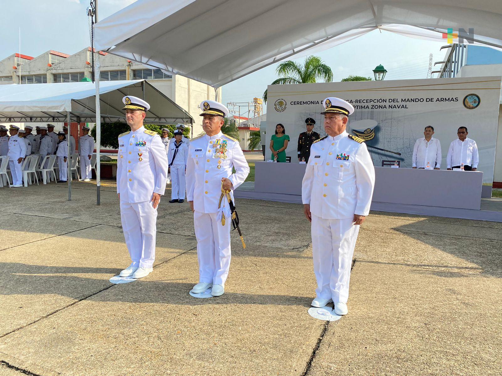 Cambian comandante de la Séptima Zona Naval en Coatzacoalcos