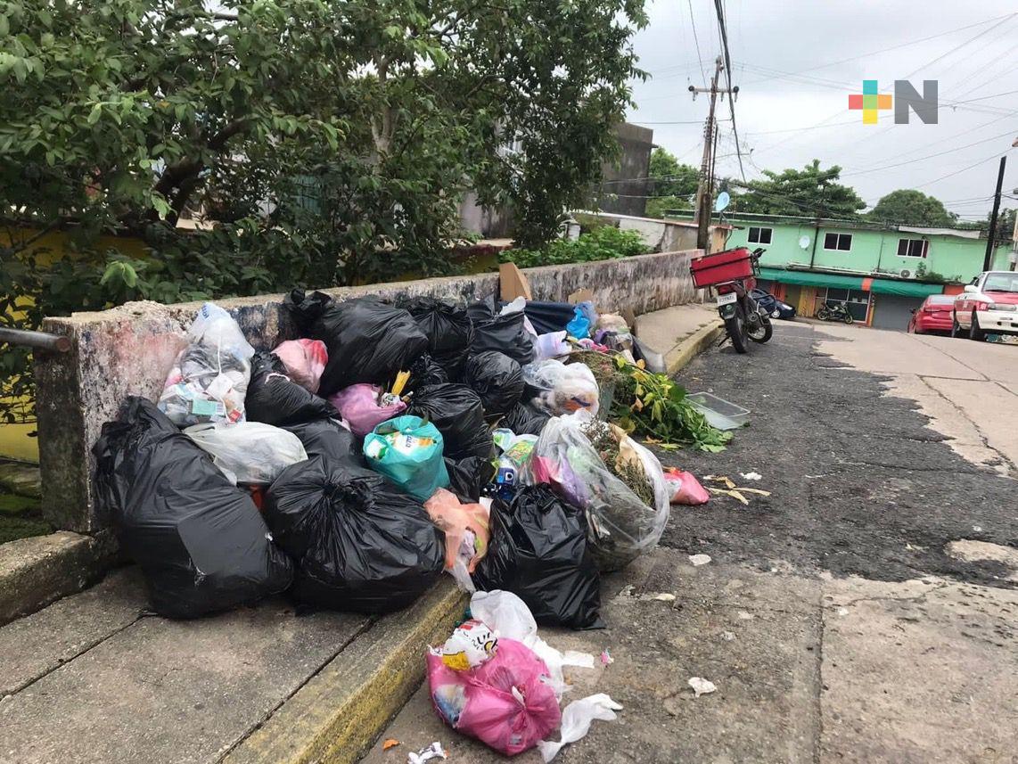 Sistema de recolección de residuos interrumpido en Nanchital; basura por doquier