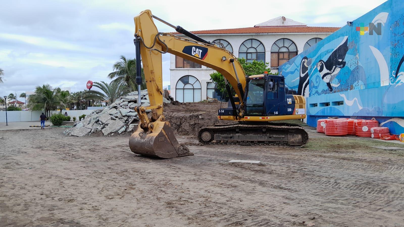 Ponen primera piedra del santuario para lobos marinos en Aquarium de Veracruz