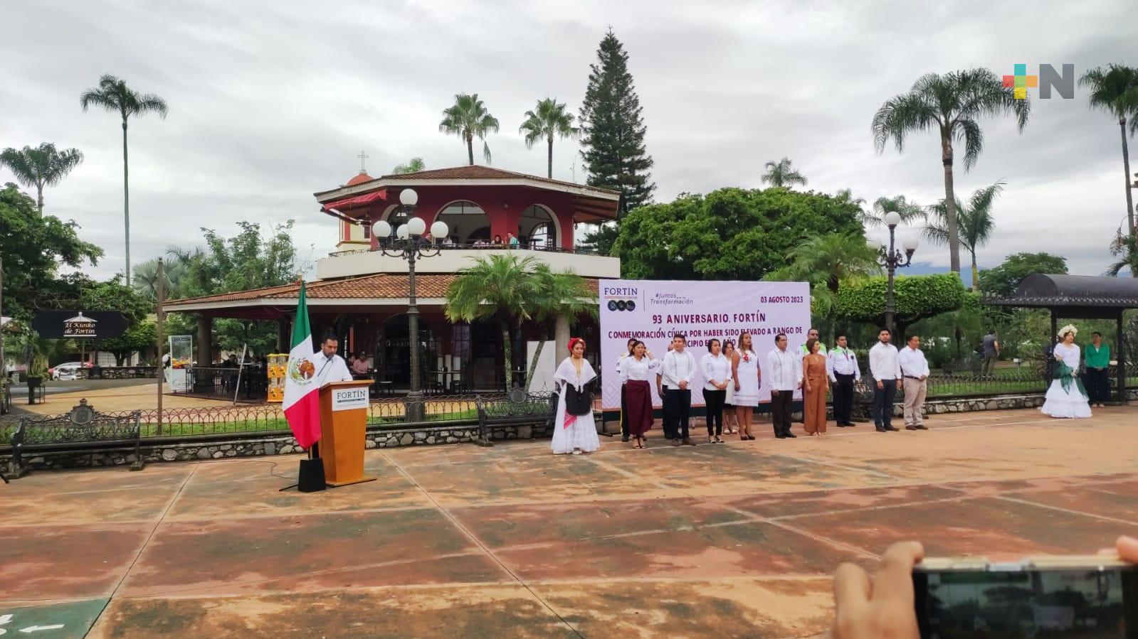 Conmemoran 93 años de la fundación de Fortín