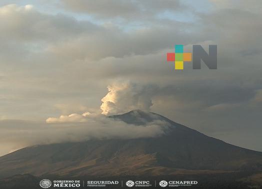 Genera volcán Popocatepetl 127 exhalaciones y 4 minutos de tremor
