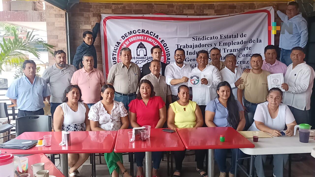 Taxistas de región centro norte se adhieren al Sindicato Estatal de Trabajadores de la Industria del Transporte