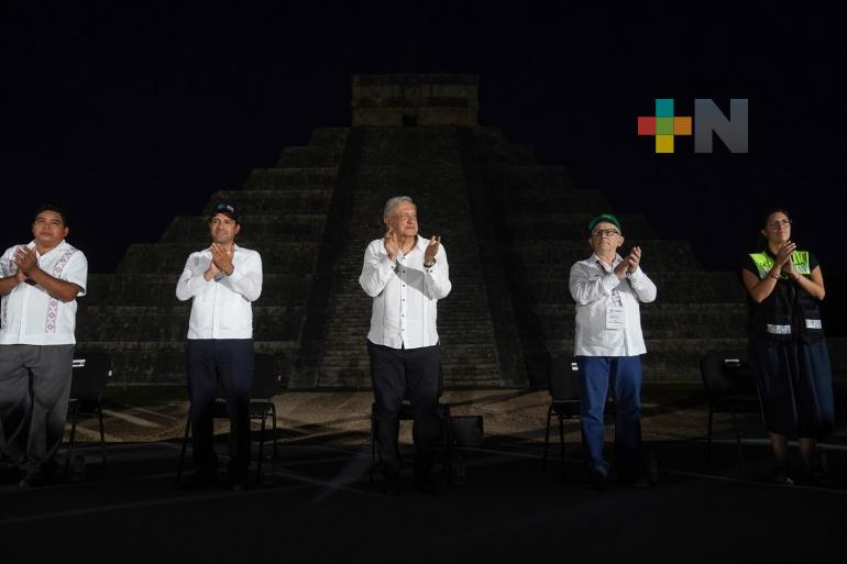 Presidente visita Chichén Viejo en Yucatán; 4T fortalece identidad cultural