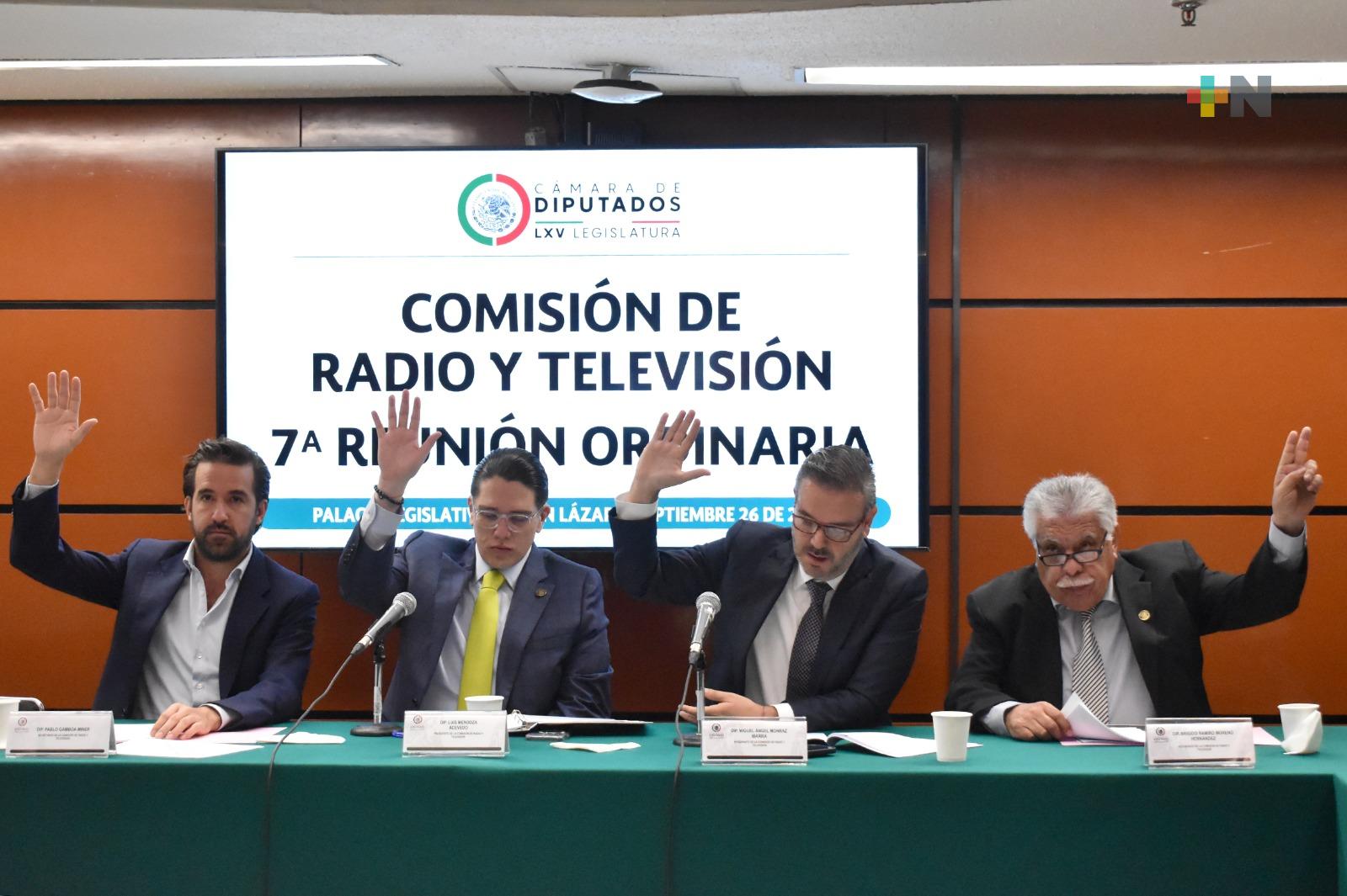 Comisión de Radio y Televisión avaló su tercer programa anual de trabajo e informe semestral