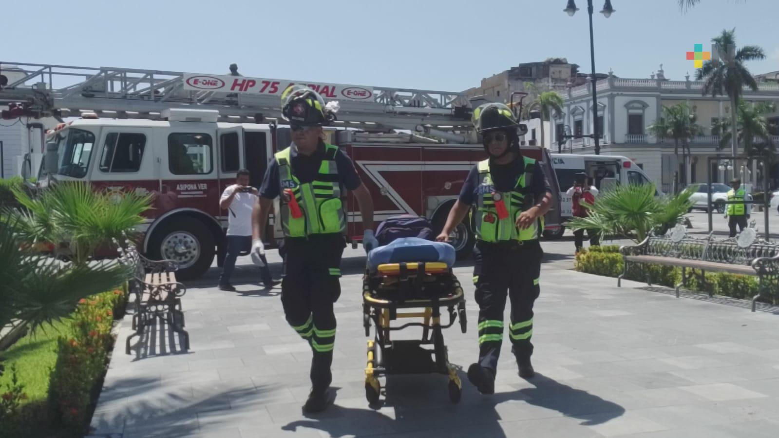 Más 160 trabajadores de Asipona Veracruz fueron evacuados en Simulacro Nacional