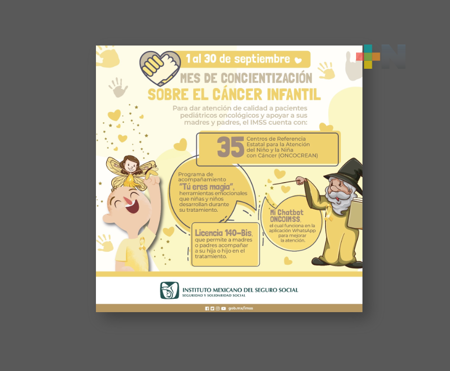 Informa IMSS Veracruz Sur síntomas para identificar cáncer infantil