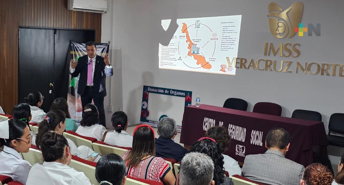 Realizó IMSS Veracruz Norte, Conferencia sobre donación de órganos y trasplantes
