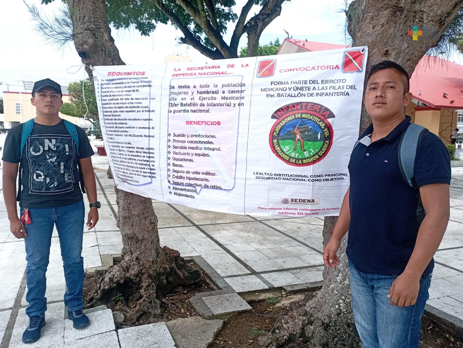 Convocatoria de Sedena en Coatzacoalcos para integrarse al ejército