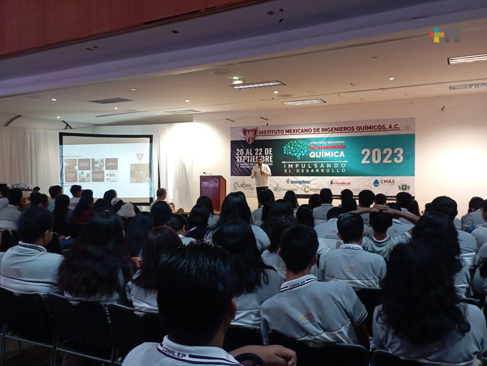 Foro de Ingeniería Química en Coatza se enfoca al Corredor Interoceánico del Istmo