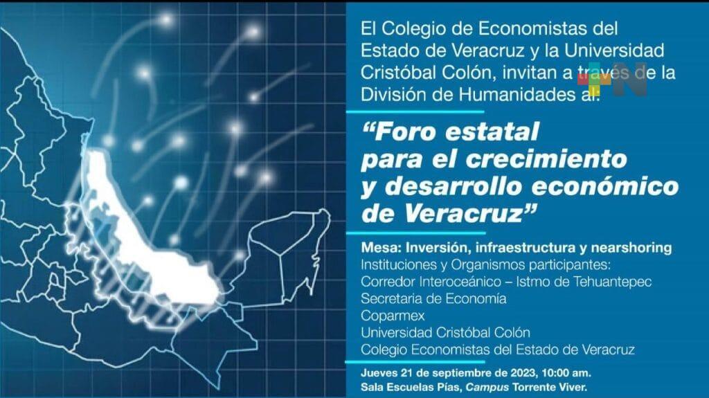 Colegio de Economistas de Veracruz realiza foro para crecimiento y desarrollo