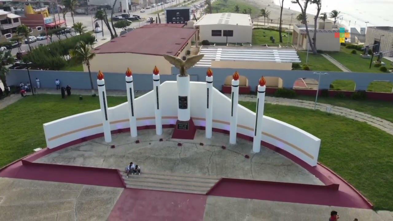 Reforestarán Hemiciclo a los Niños Héroes en Coatzacoalcos