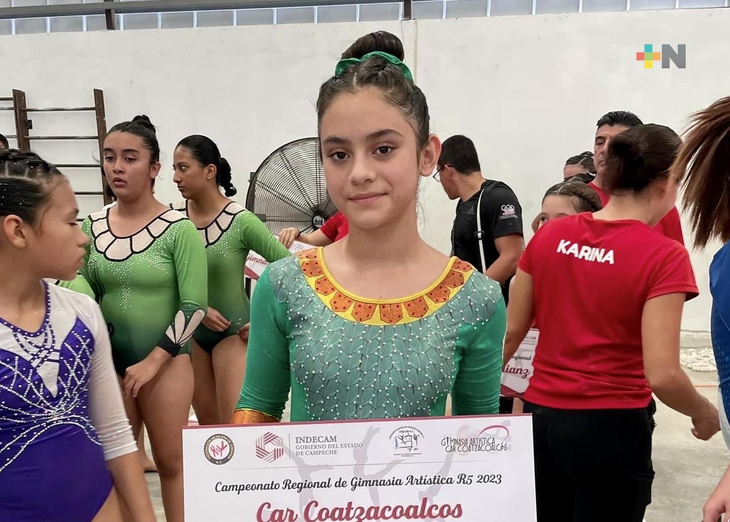 Destaca CAR Coatzacoalcos en campeonato regional de Gimnasia Artística