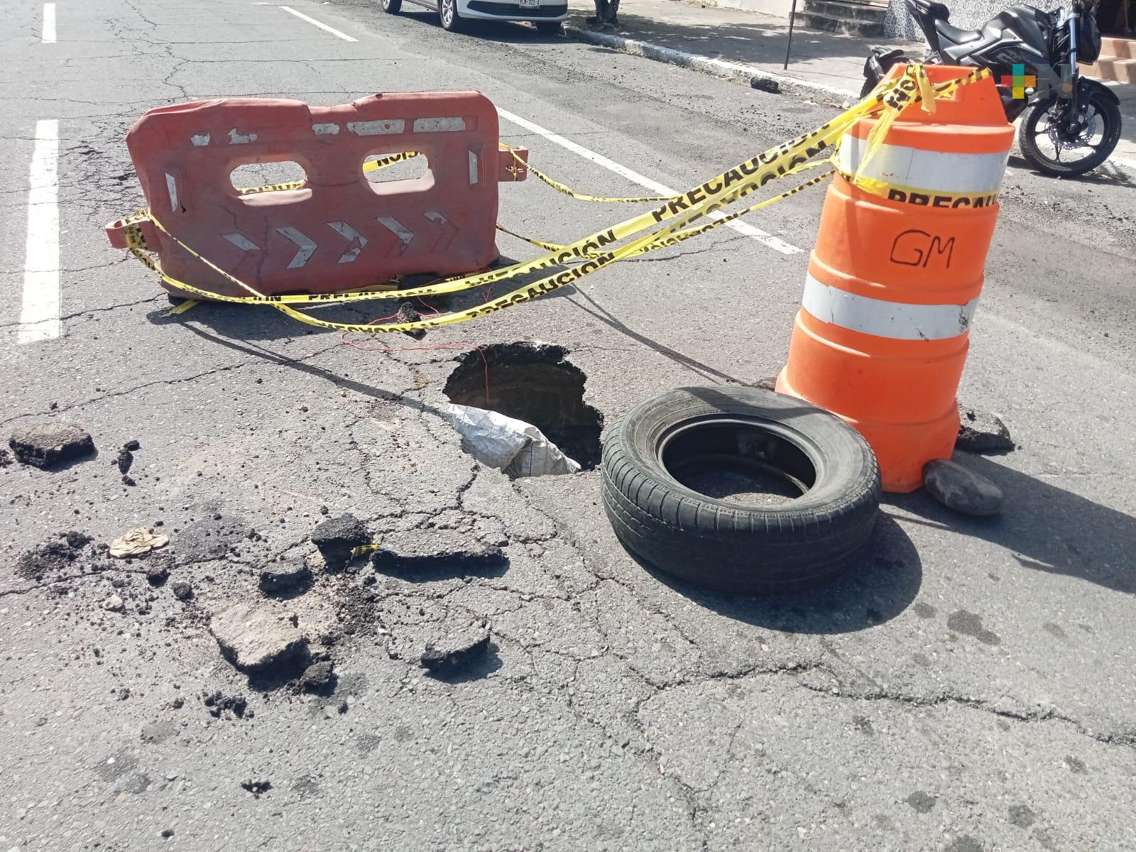 Otro socavón en municipio de Veracruz