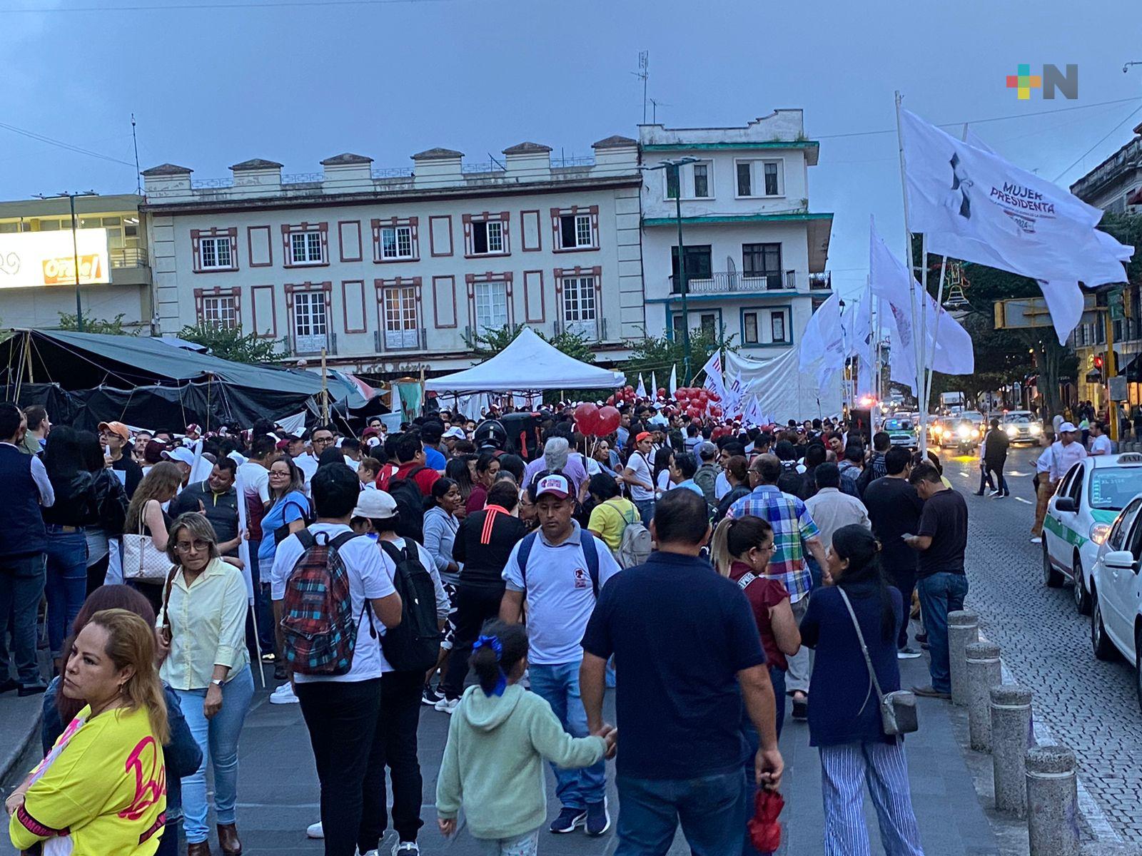 Xalapeños festejan el liderazgo de Claudia Sheinbaum