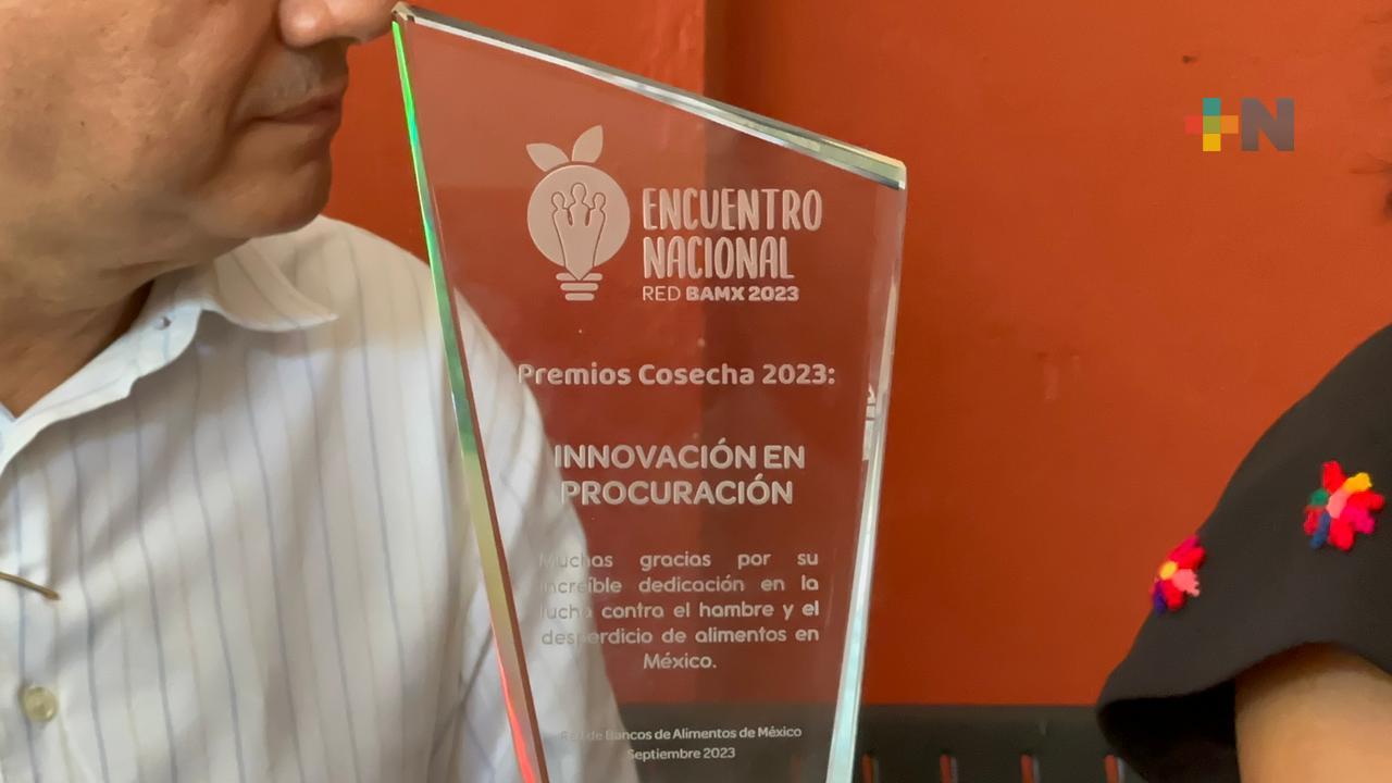 Otorgan premio nacional Innovación en Procuración 2023 a banco de alimentos Bamx