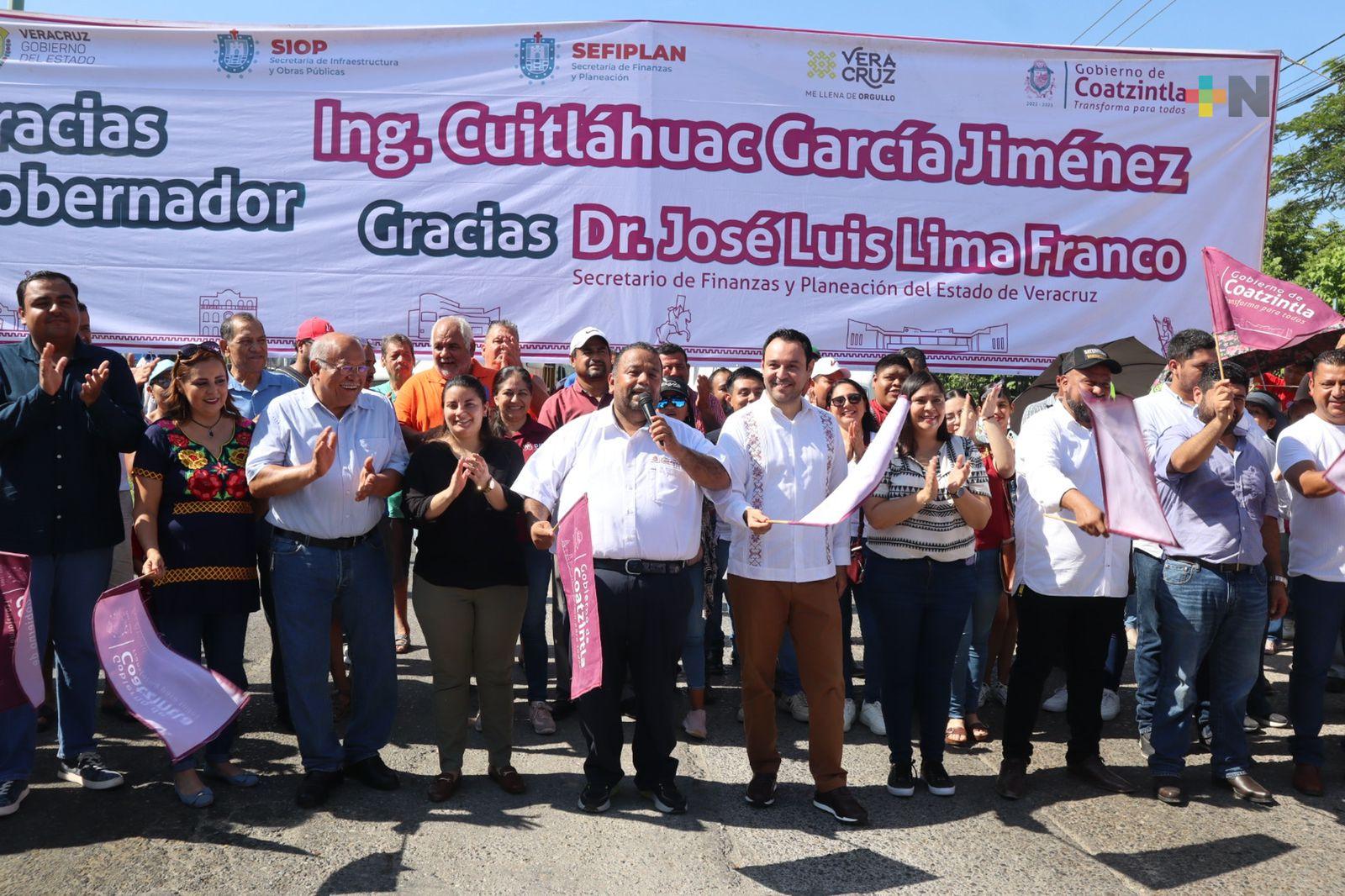 Obra pública estatal alcanza cifra histórica en Coatzintla