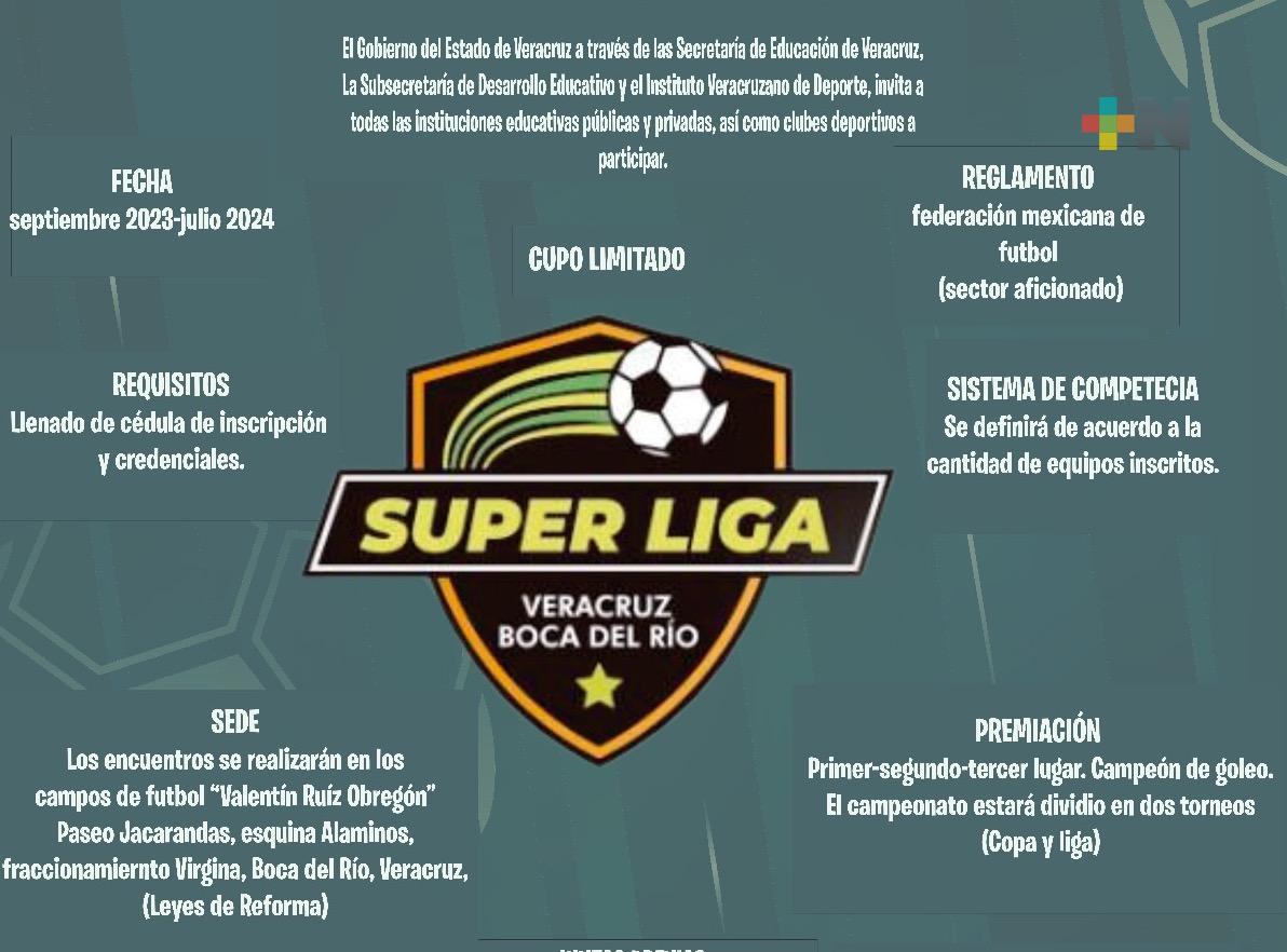 Convocan a participar en Super Liga de futbol en Leyes de Reforma