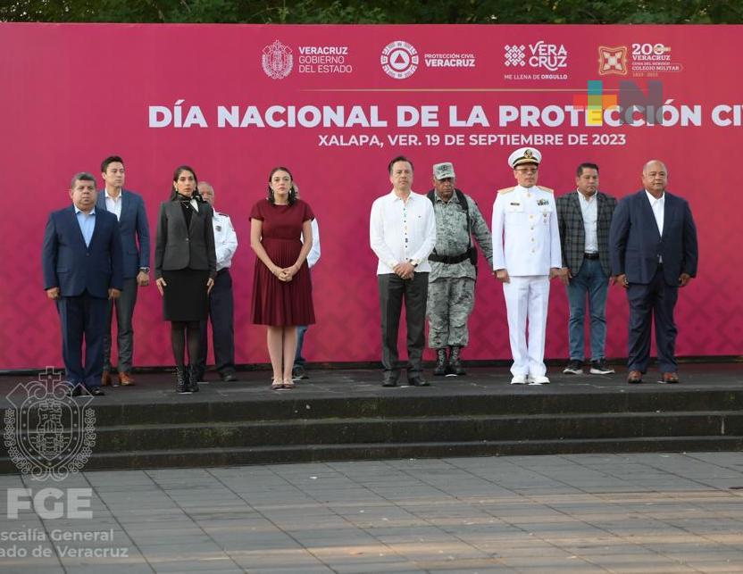 Fiscal general asiste a conmemoración de la creación del Sistema Nacional de Protección Civil