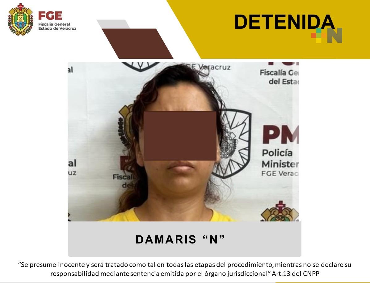 Damaris «N» es detenida, presunta responsable de homicidio doloso calificado
