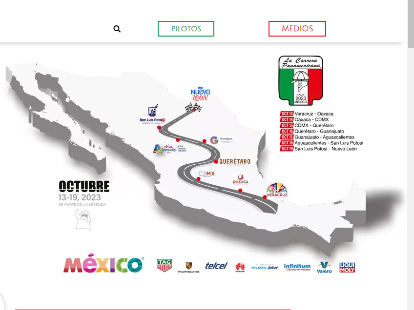 Del 10 al 13 de octubre la Carrera Panamericana 2023 en el estado de Veracruz