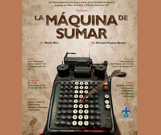 Facultad de Teatro de la UV presenta obra “La máquina de sumar”