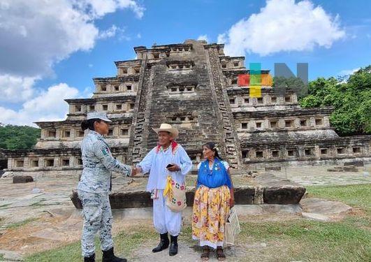 Realiza Guardia Nacional recorridos en zonas arqueológicas de Yucatán y Veracruz