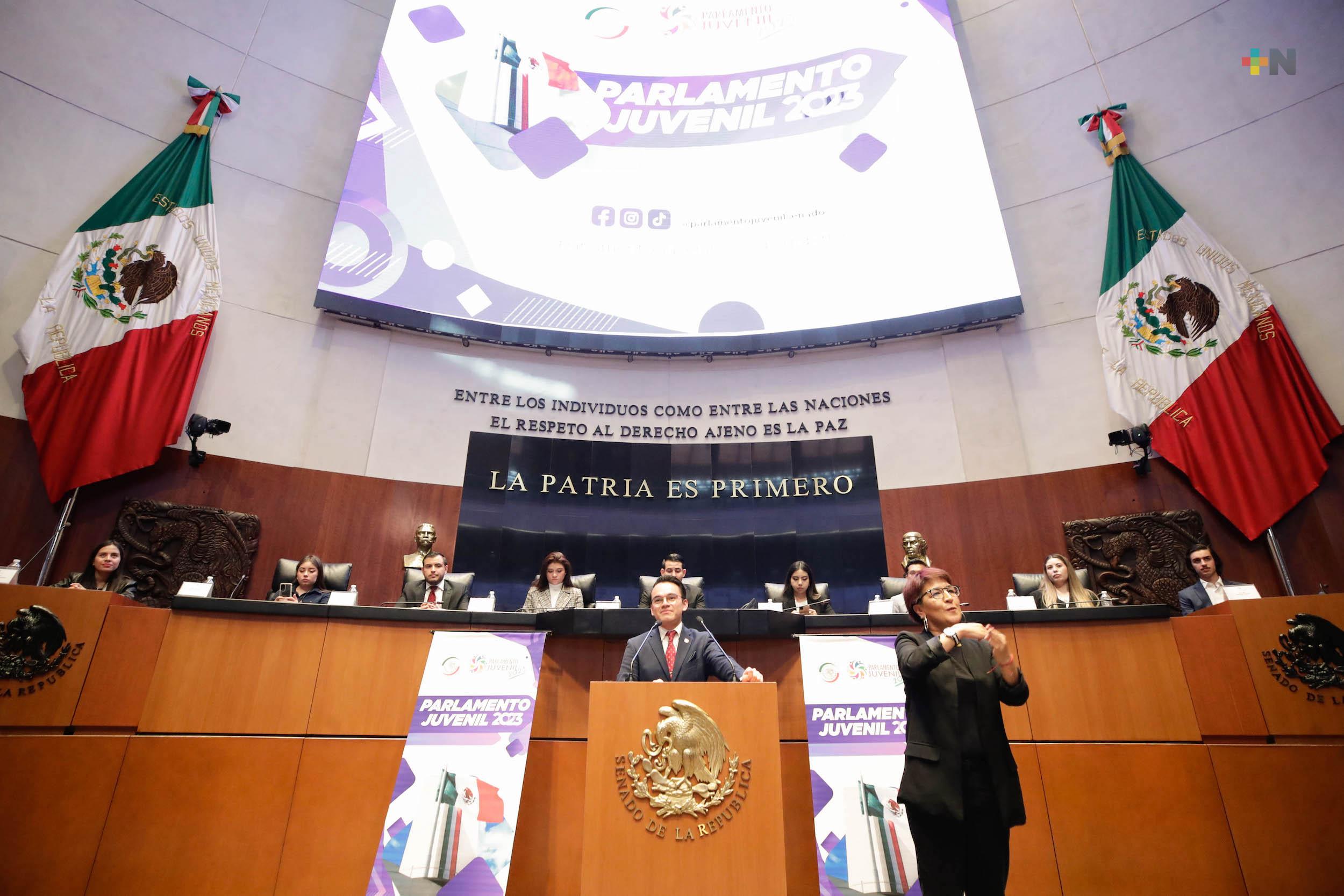 Inauguran en el Senado Parlamento Juvenil 2023