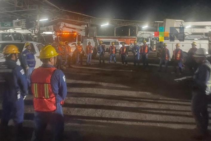 Restablece CFE suministro eléctrico al 57 por ciento de usuarios afectados por el  huracán Lidia