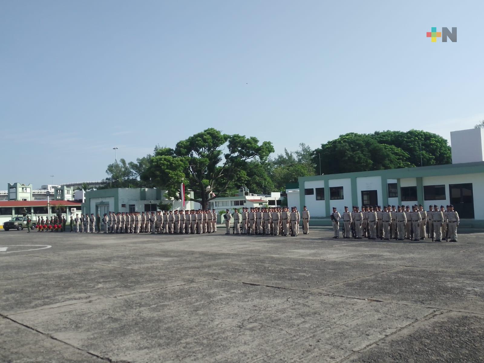 Realizan Protesta de Banderas al personal de conscriptos en el 83 Batallón de Infantería