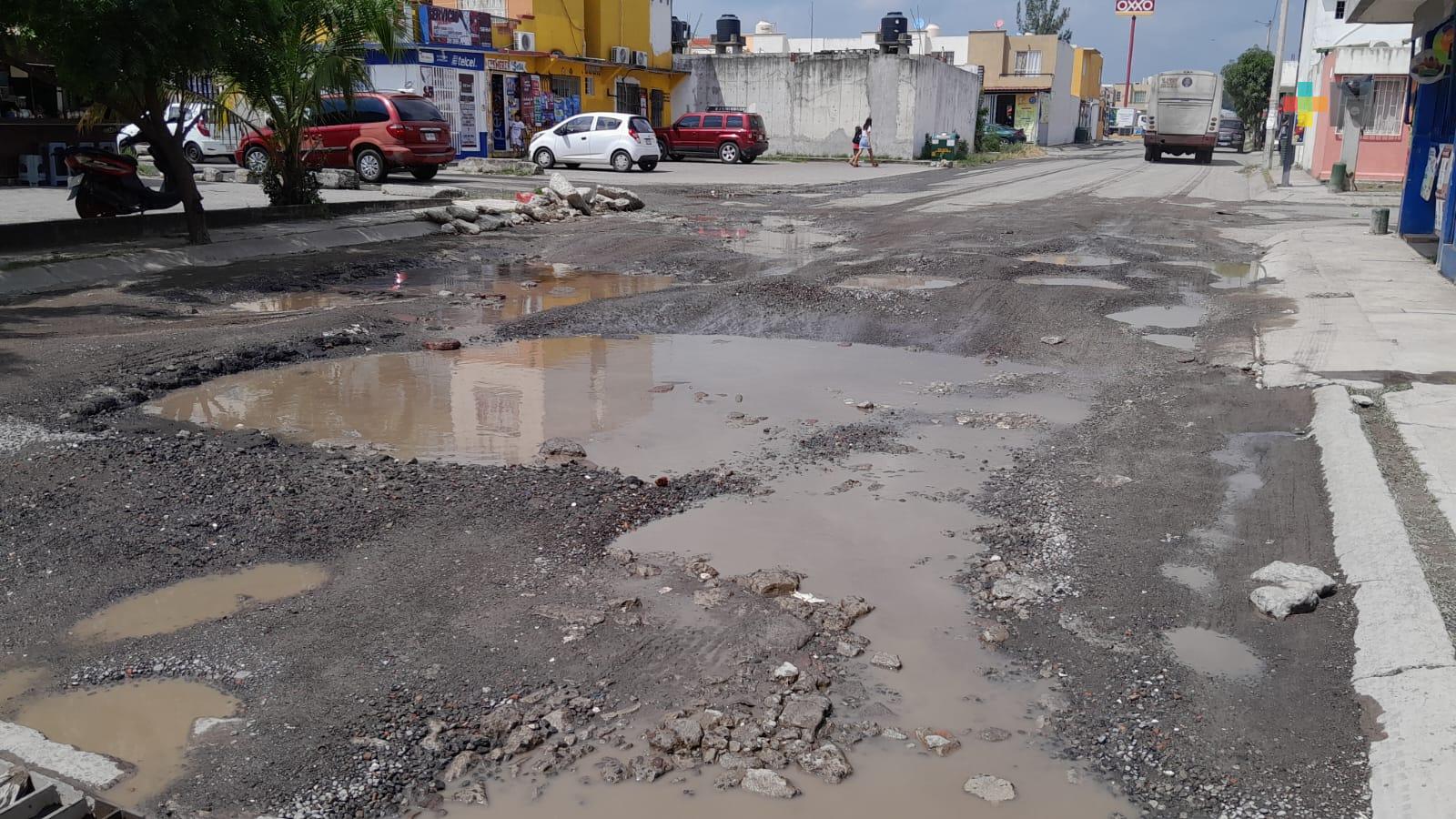 Vecinos denuncian pésimo estado de las calles de Veracruz pero no les hacen caso