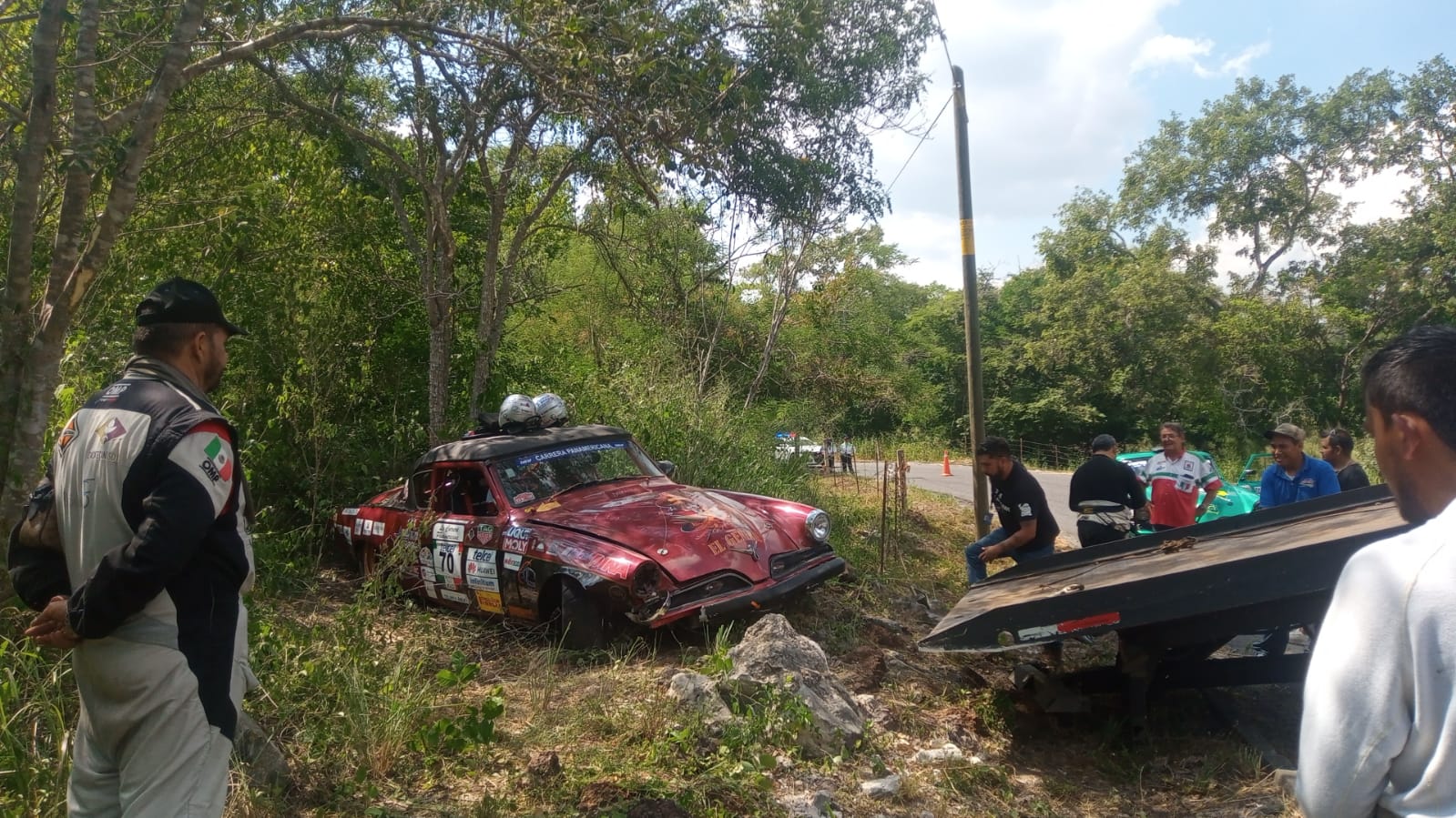 En Apazapan reportan accidente en etapa 0 de Carrera Panamericana 2023