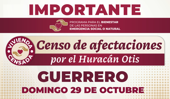 En Guerrero continúa censo de afectaciones por huracán Otis