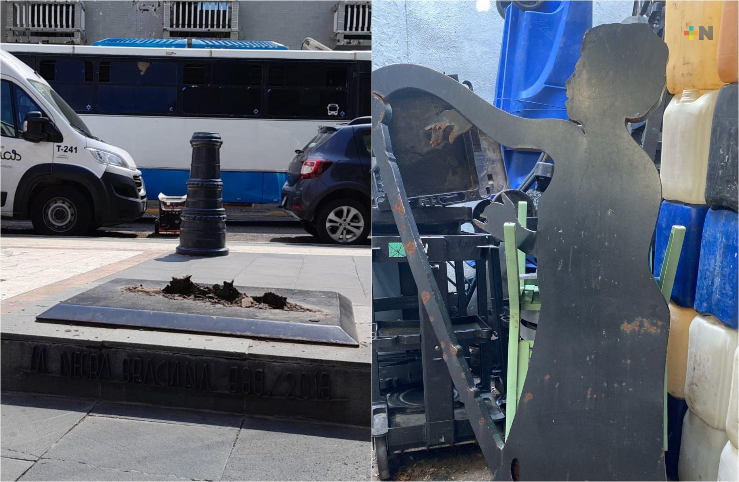 Ayuntamiento tiene en resguardo el monumento en honor a la Negra Graciana