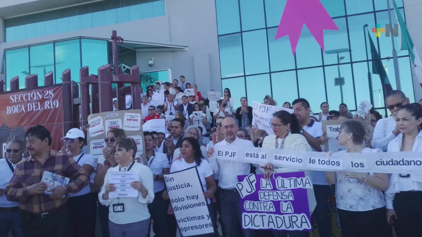 Trabajadores del Poder Judicial se manifestaron en contra de la reducción fideicomisos