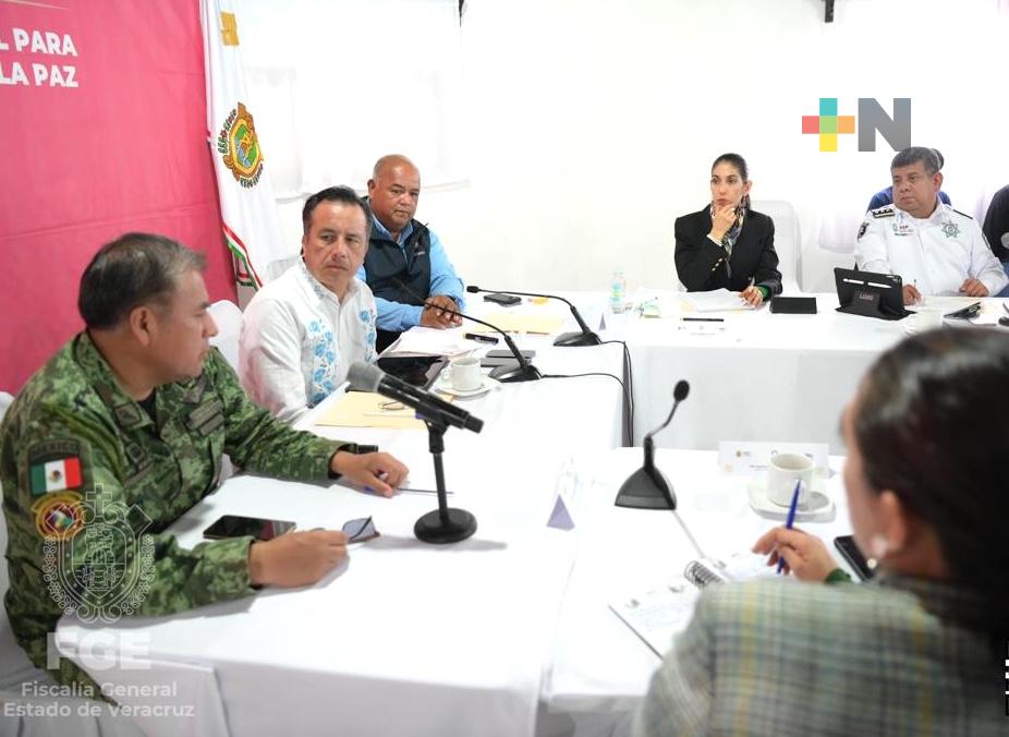 Brinda informe la FGE en la Mesa de Coesconpaz efectuada en Perote