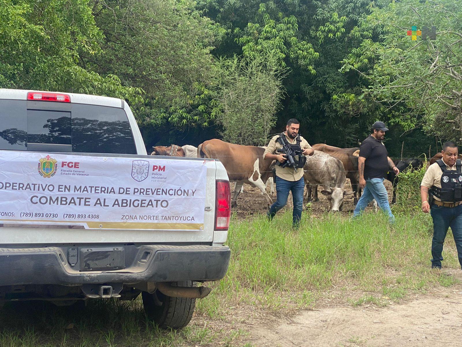 FGE realiza operativo para combatir e inhibir el abigeato y robo de maquinaria agrícola