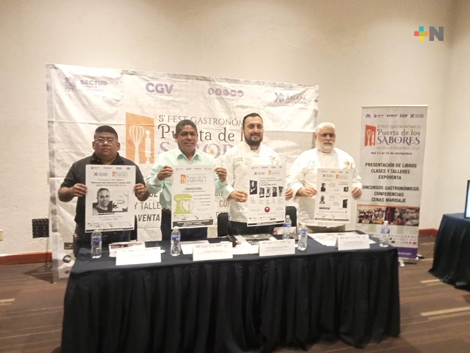 Del 22 al 26 de noviembre festival gastronómico Puerta de los Sabores en Xalapa