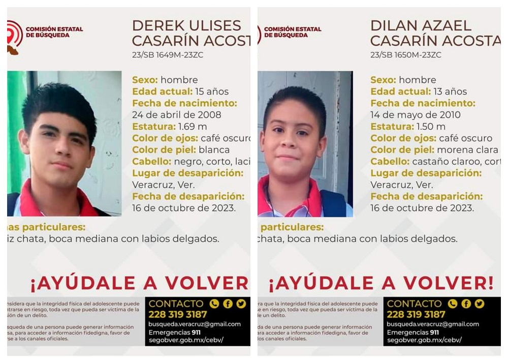 Desaparecen hermanos en Veracruz puerto, piden ayuda para localizarlos