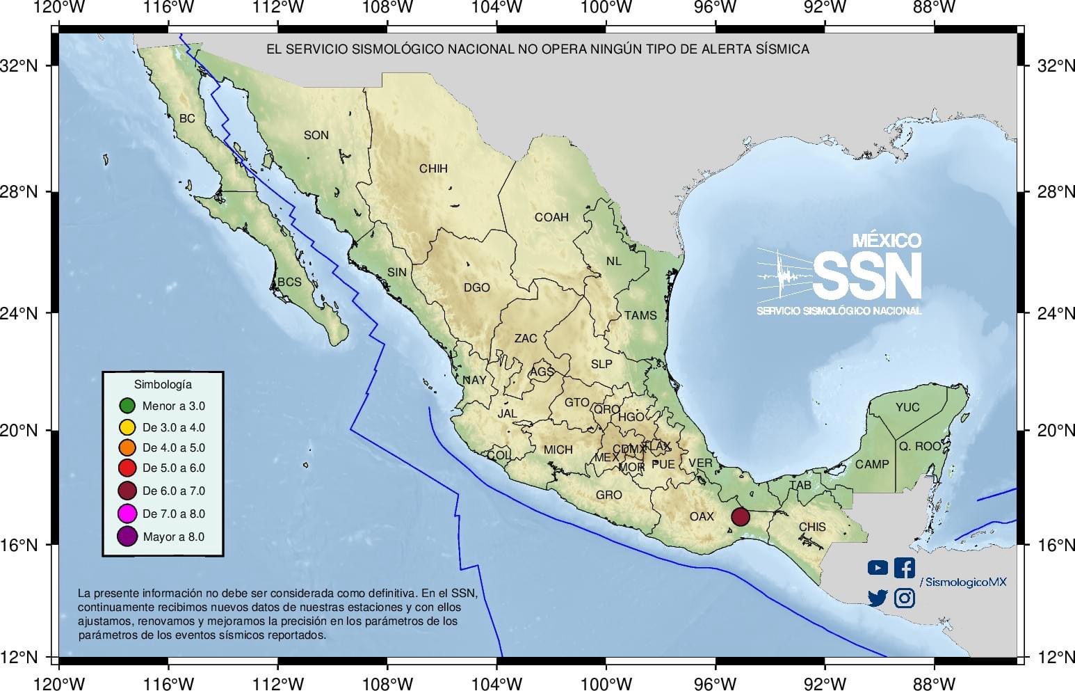 PC Estatal continúa monitoreo por sismo percibido